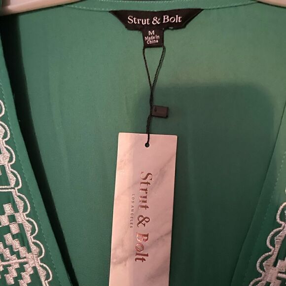 Strut & Bolt boho embroidered maxi dress/cover up NWT - Picture 2 of 8